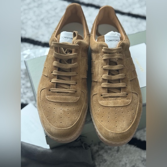 TOM FORD Cambridge Suede
Sneakers Low-Top Trainers
Camel Brown 11.5 - Picture 5 of 8